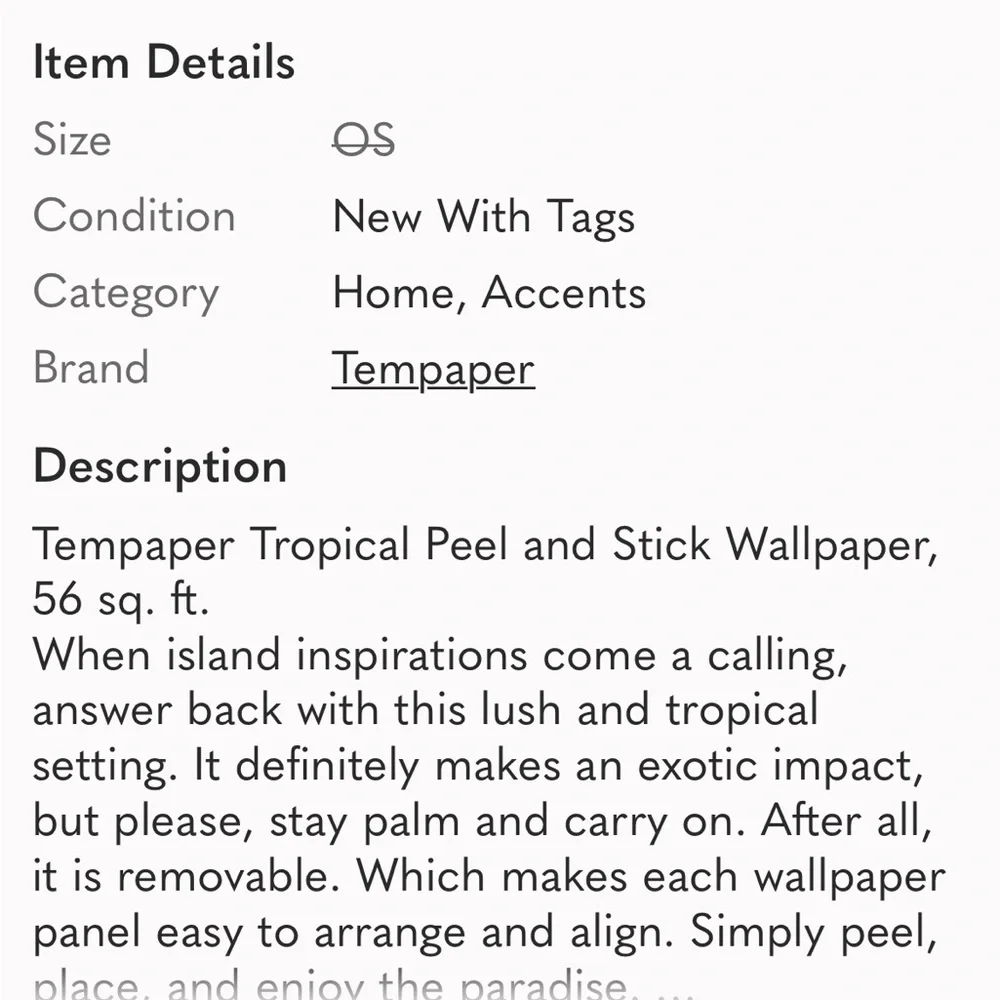 NEW Tempaper Tropical Jungle wallpaper